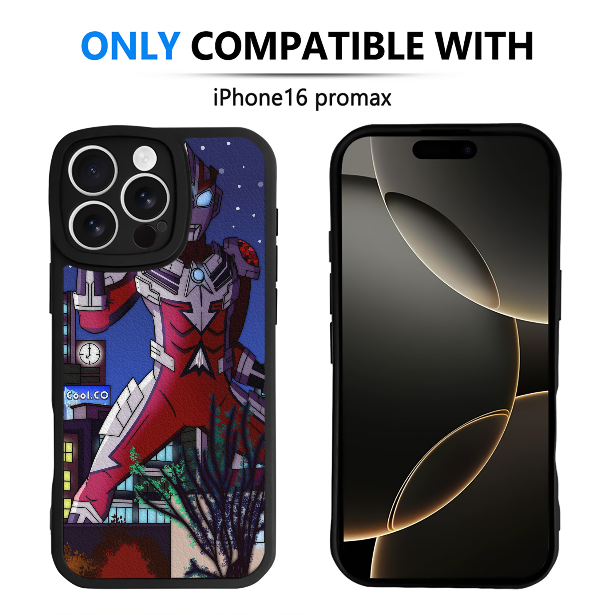 （画像用） ウルトラマン Ultraman 【iPhone 16シリーズ対応】シリコンスマホケース（レザー調） 材質：シリコン